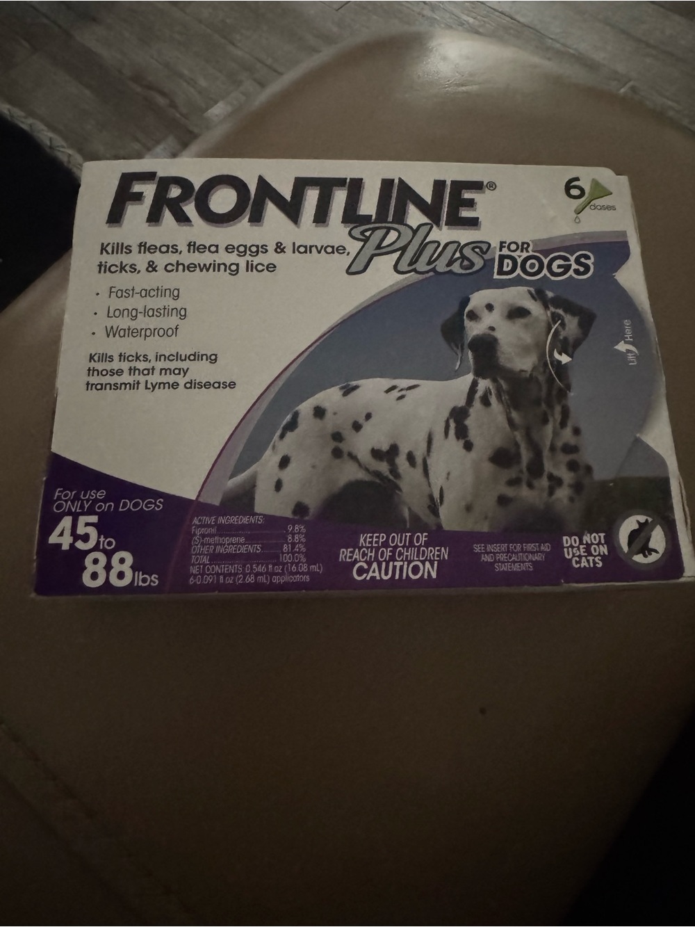 Frontline Plus for Dogs Flea & Tick Treatment -  (45 to 88 lbs)
